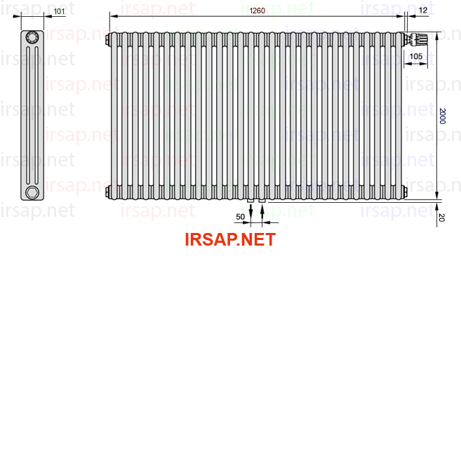 Радиатор IRSAP Tesi 32000/28 T52 CL 01